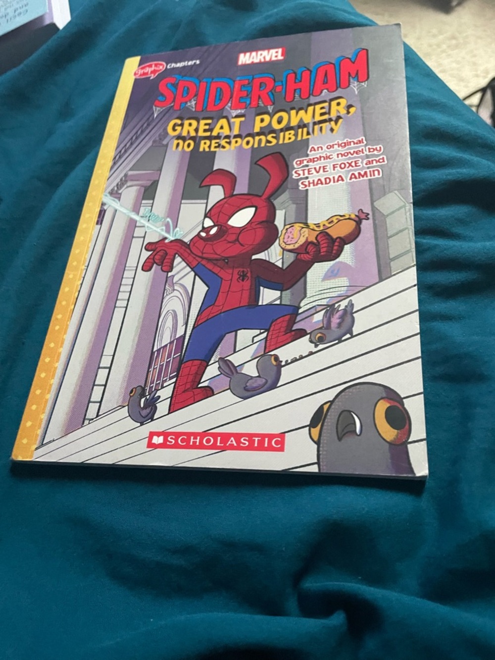 Scholastic Spider-Ham: Great Power, No Responsibility - Red, Blue, Yellow